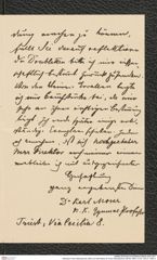 Nachlass Franz Steindachner, Brief von Karl Moser an Franz Steindachner (06.08.1883), Inv.Nr. 353.01, Seite 3